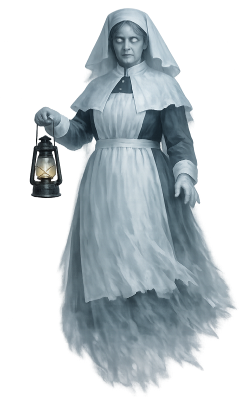 Newcastle's famous ghostly Matron in a traditional colonial-era nurse uniform